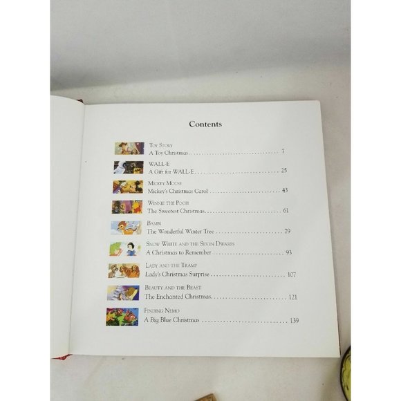 Disney Pixar Christmas Storybook Treasury of Tales Collection hardcover reading - Picture 8 of 9